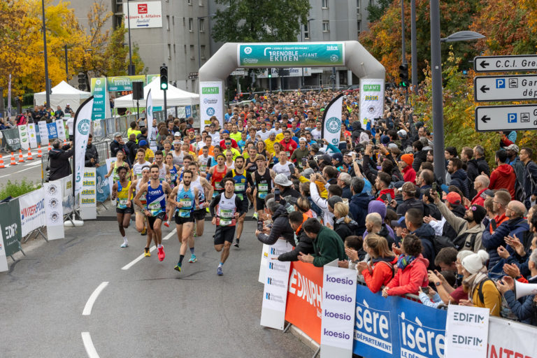 Départ de l'Ekiden de Grenoble 2024