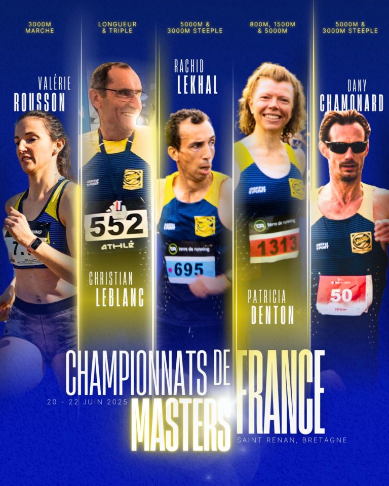 5 médaillés aux championnats de France Masters d’été